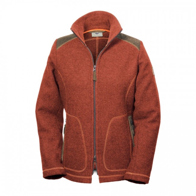 Lodenfleece-Jacke Rot