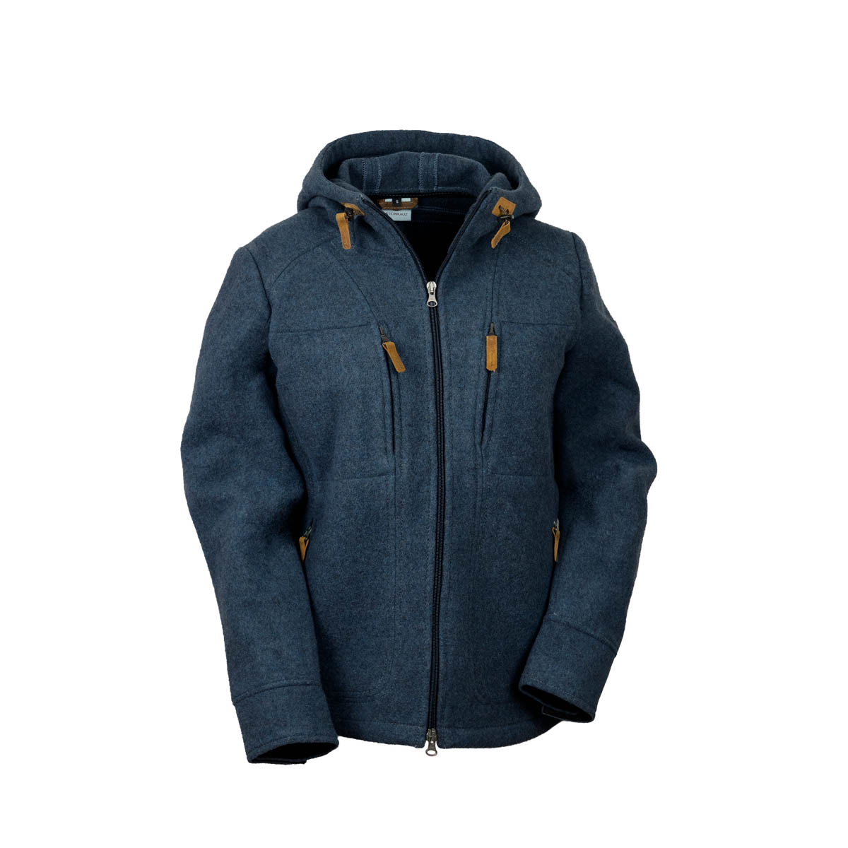 dunkelblaue Lodenfleecejacke