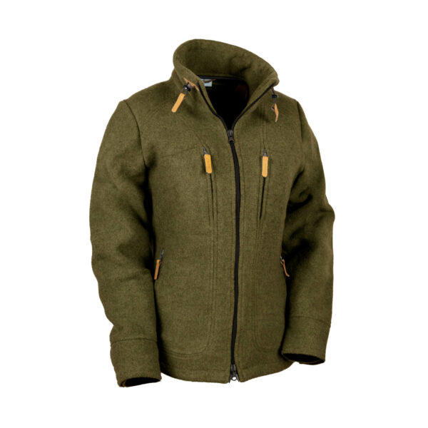 Lodenfleecejacke dunkelgrün