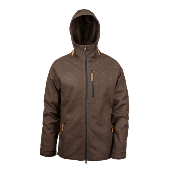 Lodenjacke mit Kapuze in Braun