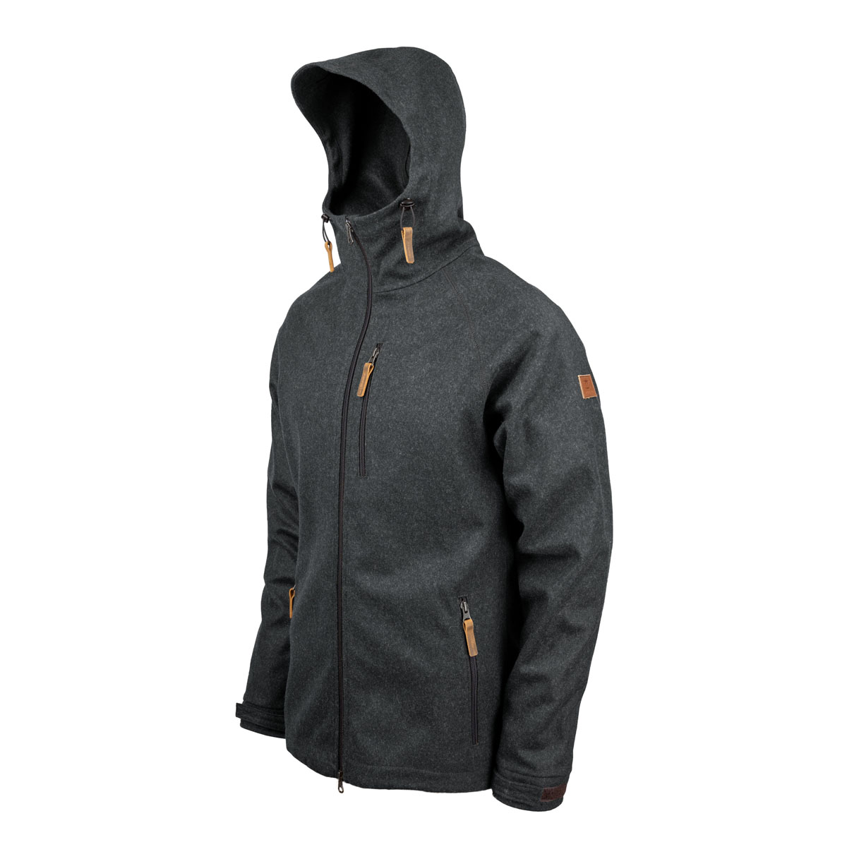 Lodenjacke mit Kapuze, Farbe Graphit